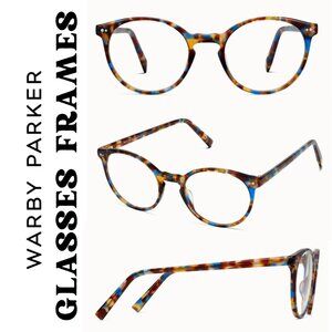 Warby Parker Butler Glasses Frames Bluebonnet Tortoise Round Panto 52-19-145